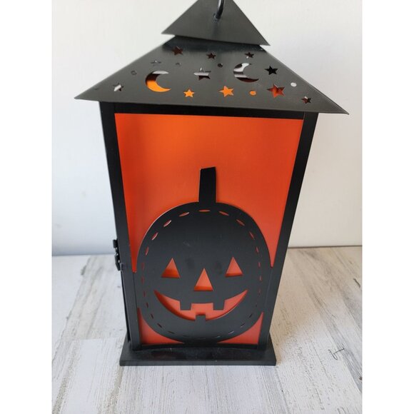 Large‎ Halloween Lantern led pumpkin metal home decor light up - Picture 8 of 11